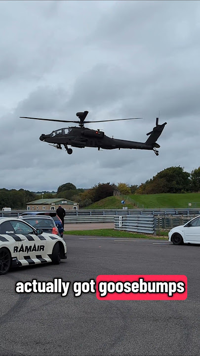 When an Apache Helicopter Gunship casually turns up to your Track Day!