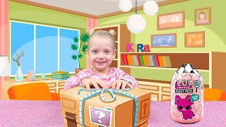 LOL Surprise Fuzzy Pets Unboxing and Toy Review / Kira opening the parcel