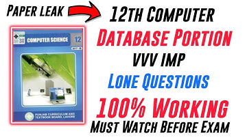 12th Complete Important Long Questions 2023 - 12th Computer Guess Paper 2023 - All Punjab Boards