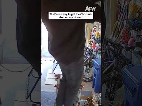 That's one way to get the Christmas decorations down...