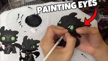 Custom Funko Pop |  Painting Eyes | Toothless HTTYD Funko Pop