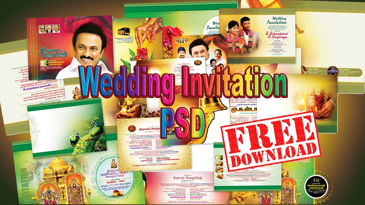 Wedding Multicolor Invitations Free Psd Files Free Download YouTube
