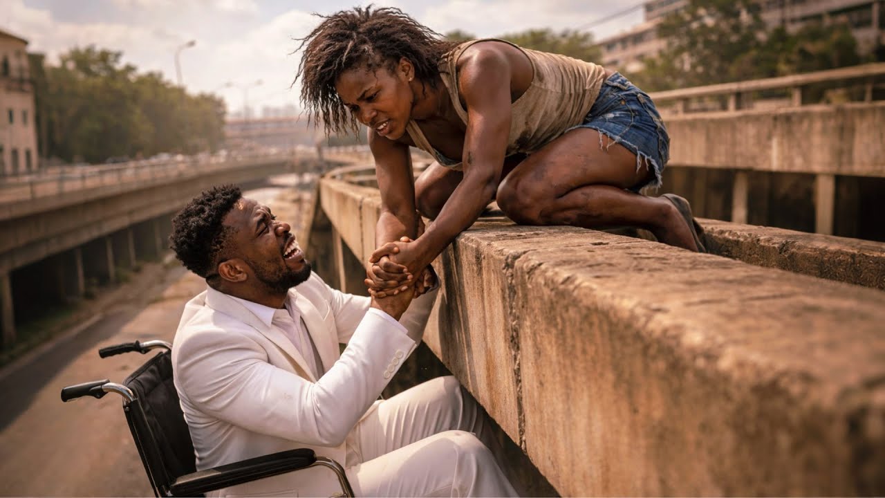 Watch how a poor village girl stopped a crippled hopeless billionaire from kill1ng himself 