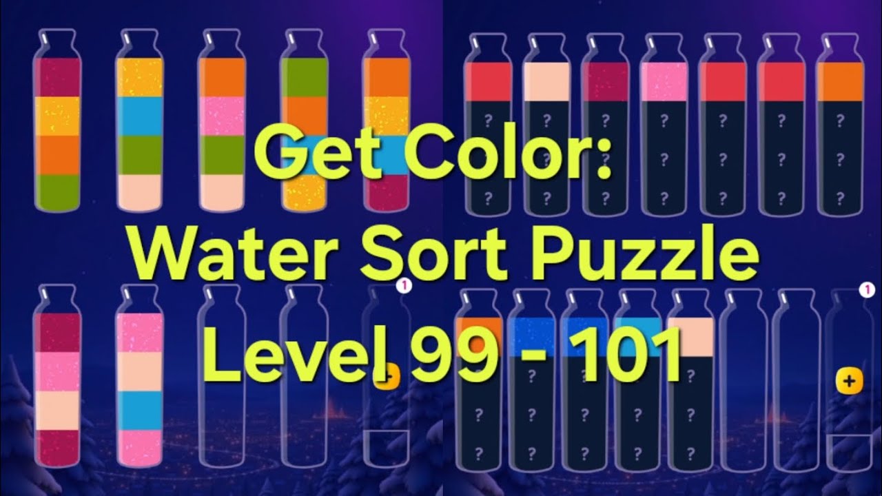Get Color: Water Sort PuzzleLevel 99 - 101 - YouTube