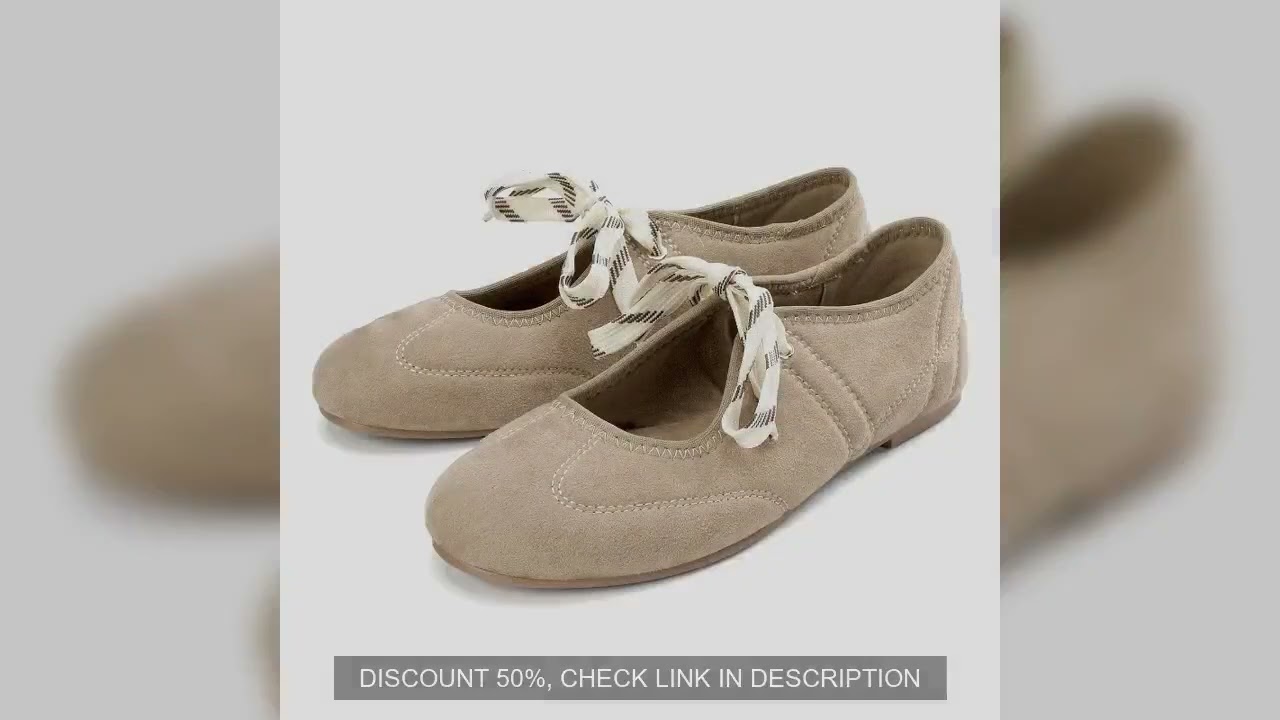 Fashion Round Toe Ballet Flats Women Lace-up Faux Suede Shallow Concise Soft Sole Mary Jane Shoes Wo