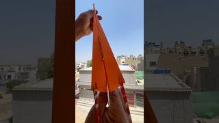 Power Up Rocket Paper Airplane Leaving The Ground Behind The View From Above