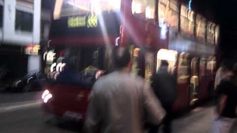 London, bus under attack