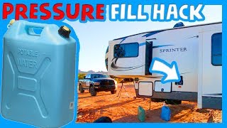 HOW TO REFILL RV FRESH WATER TANK WITHOUT A PUMP Boondocking Tips