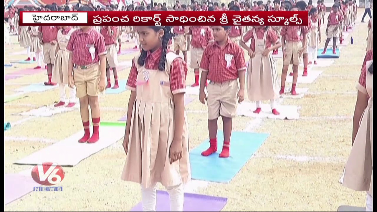 Sri Chaitanya Educational Institutions World Record Fest 2019 | V6 Telugu News