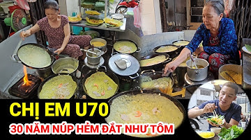 ĐỘC LẠ bánh xèo 2 "cô gái" U70 người HÀ NỘI núp hẻm SÀI GÒN vẫn ĐẮT NHƯ TÔM TƯƠI | Phố Xá SÀI GÒN