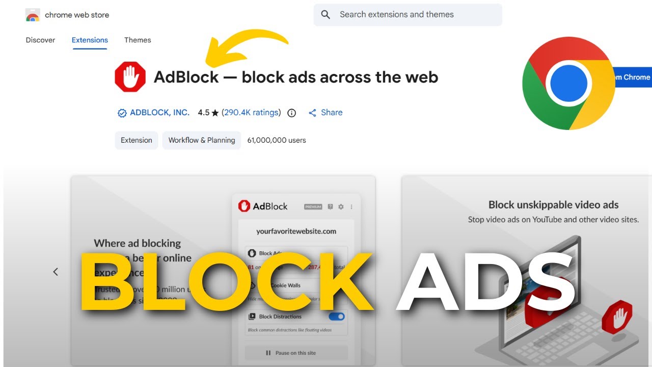 How to Add an Adblocker on Google Chrome - YouTube