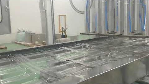 0.1mm thickness PET tray.  Mengxing MFC8260 Pressure forming machine