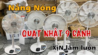 Hàng mới về, Quạt nhật 9 cánh xịn sò, Dây Loa Đức, Đầu quạt không chổi than