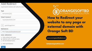 How to Redirect your website to any page or external domain with Orange Soft BD