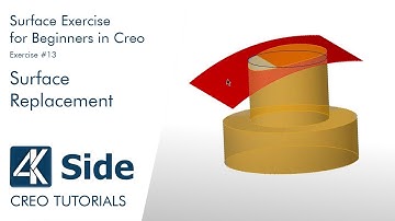 Basic 3D Surface Exercise for Beginners in Creo - Exercise #13 | Surface Replacement