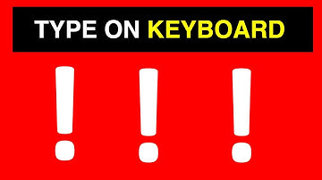 Hoe typ je een uitroepteken op een laptop (toetsenbord)