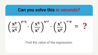 Can You Solve This In Seconds Tricky Exponent Fraction Equation🧠🔥