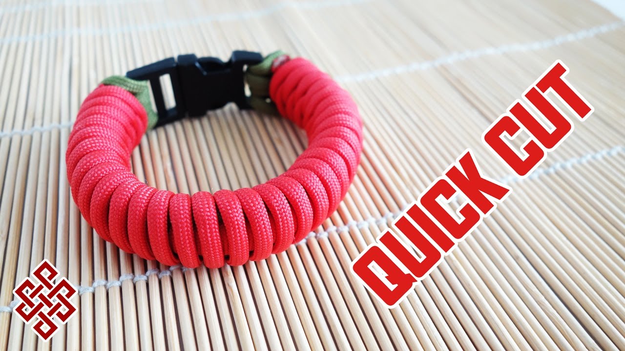 How to Make the Twisted Pipe Knot Paracord Bracelet Tutorial Quick Cut