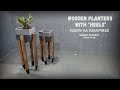 Кашпо деревянное на каблучках | wooden planters with heels