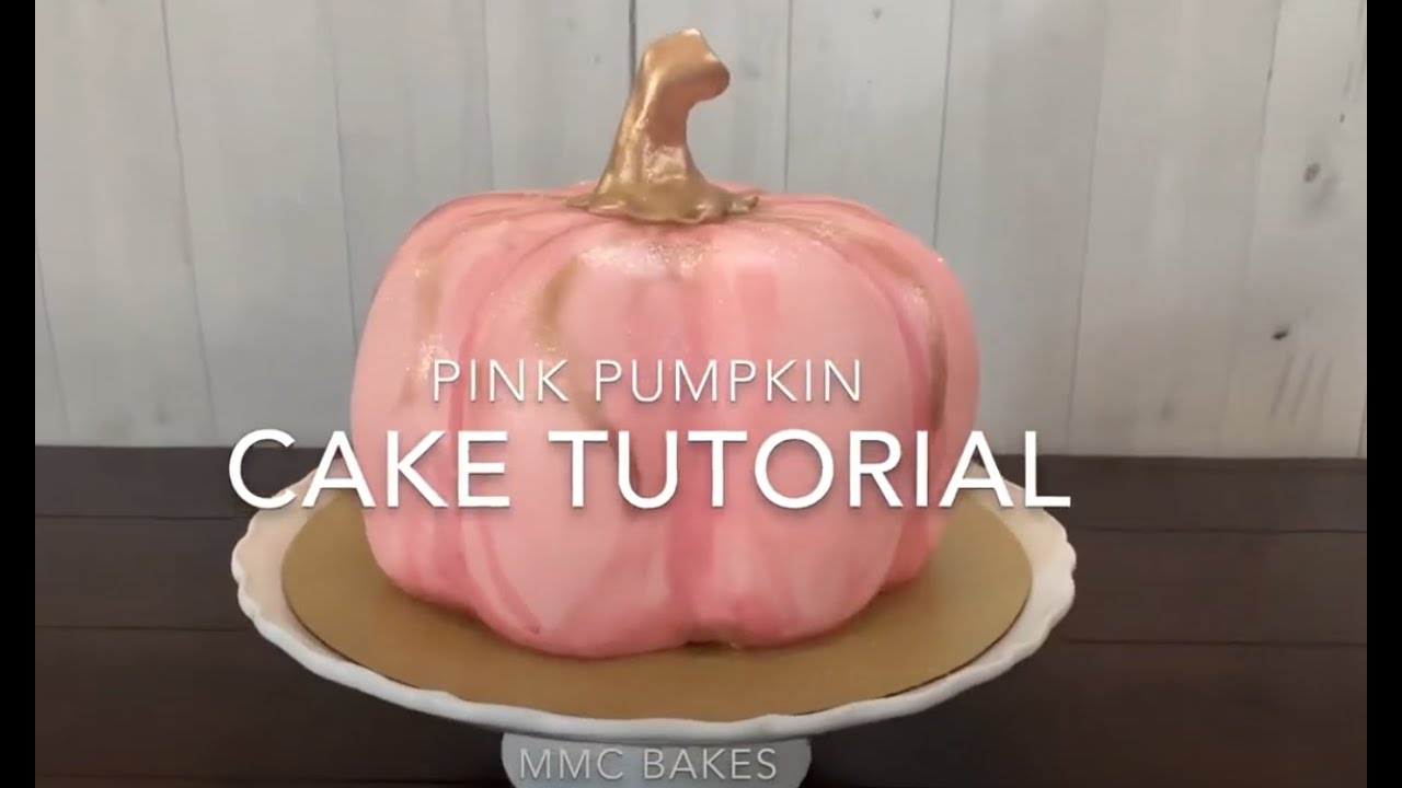 Pink Pumpkin Cake Decorating Tutorial Mmc Bakes Youtube