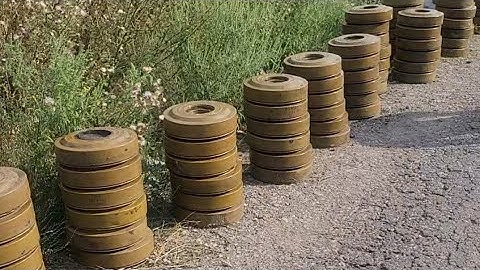 Loading down our truck with TM62 Anti Tank Mines we removed from farmers fields #ukrainewar #ukraine