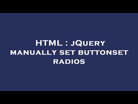 HTML : jQuery