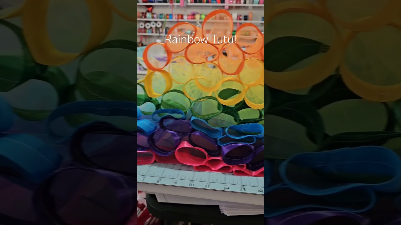 Rainbow Ribbon Trim Tutu!