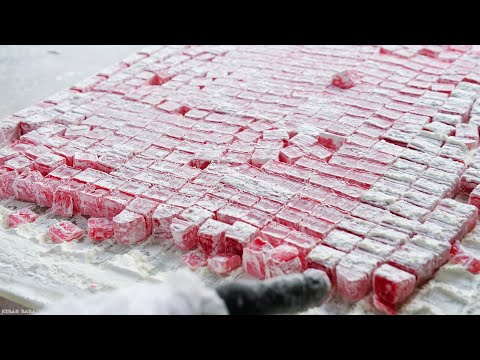 Процесс изготовления легендарного рахат-лукума | Производство рахат-лукума