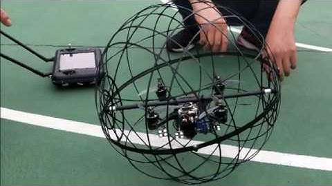 DRONEBALL 360 Drone Worlds only 360 axis rotating cage Production Model. Ground & Air Robot