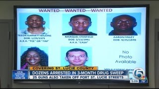 Dozens arrested in 3-month drug sweep