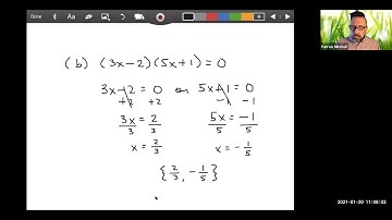 6.6 Solving Quadratic Equations by Factoring