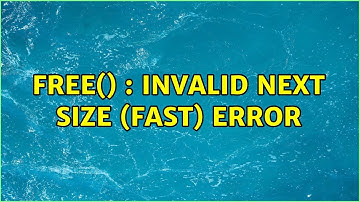Free() : invalid next size (fast) error (2 Solutions!!)