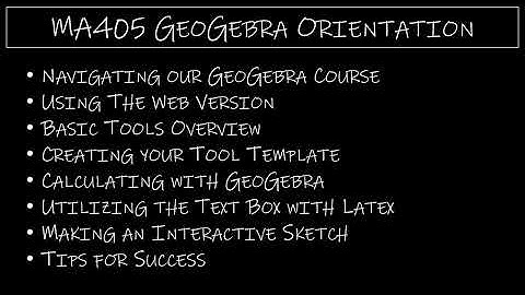 GeoGebra Orientation