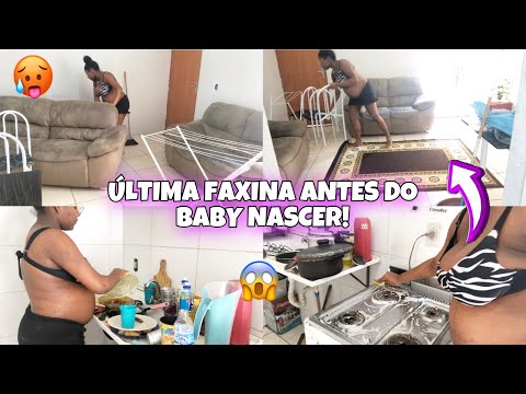 ÚLTIMA FAXINA PESADA ANTES DO BEBÊ NASCER😱+ ESTÁ CHEGANDO A HORA| Gravida aos 14