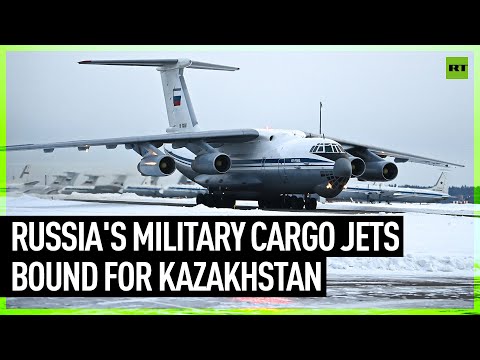 Russian military cargo planes take off for Kazakhstan