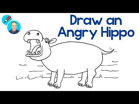 How to Draw an Angry Hippo!