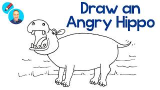 How to Draw an Angry Hippo!
