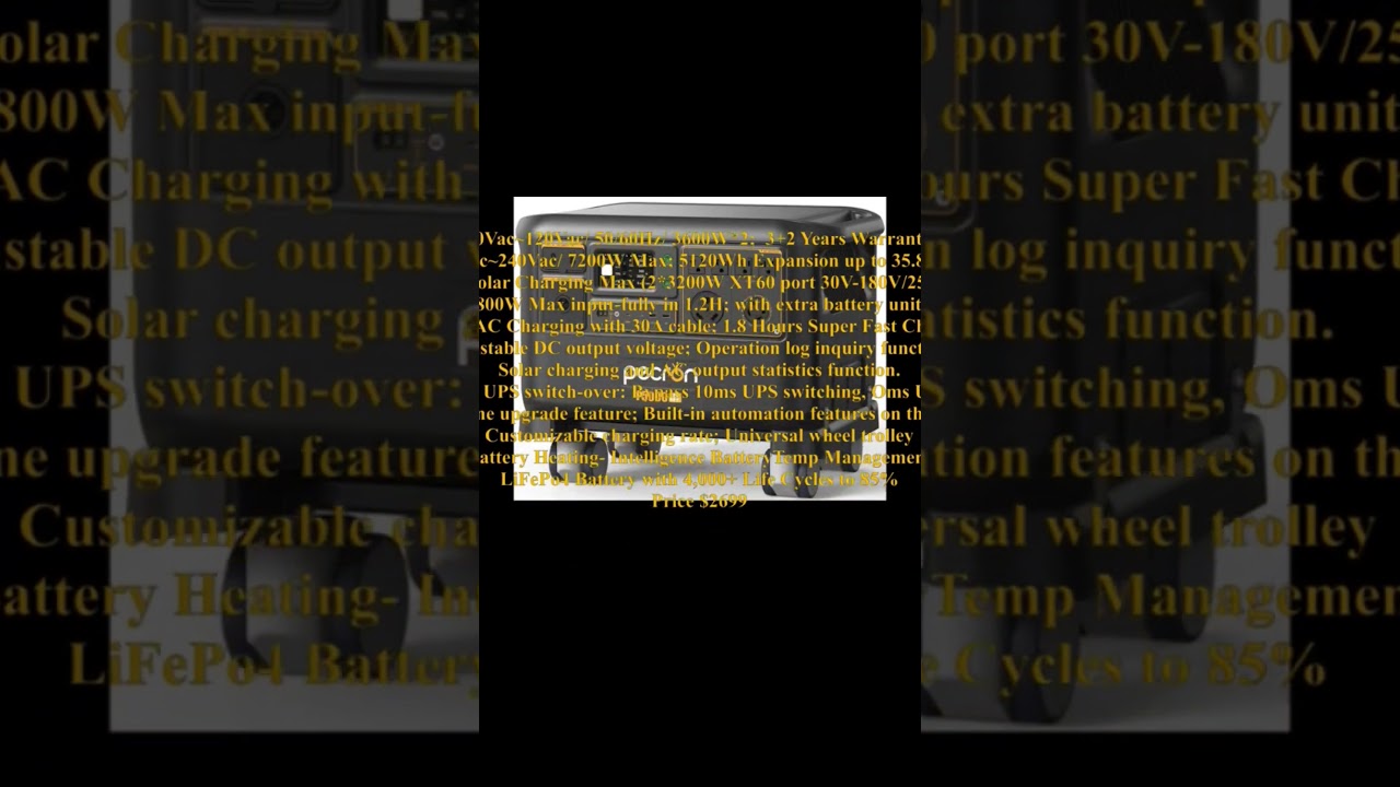 Pecron F5000LFP  updated specs and pricing 