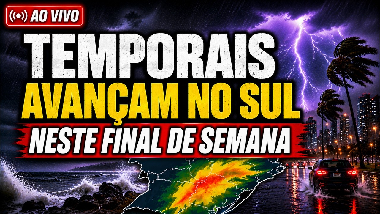 🚨ALERTA: ONDA DE TEMPORAIS E CHUVA FORTE AVANÇAM NESTE FINAL DE SEMANA NO RIO GRANDE DO SUL