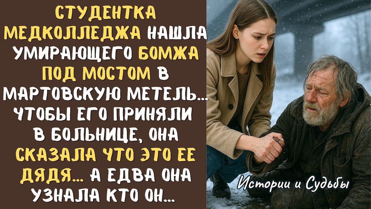 СТУДЕНТКА медколледжа нашла умирающего БОМЖА под мостом в мартовскую метель… Она спасла его, а едва