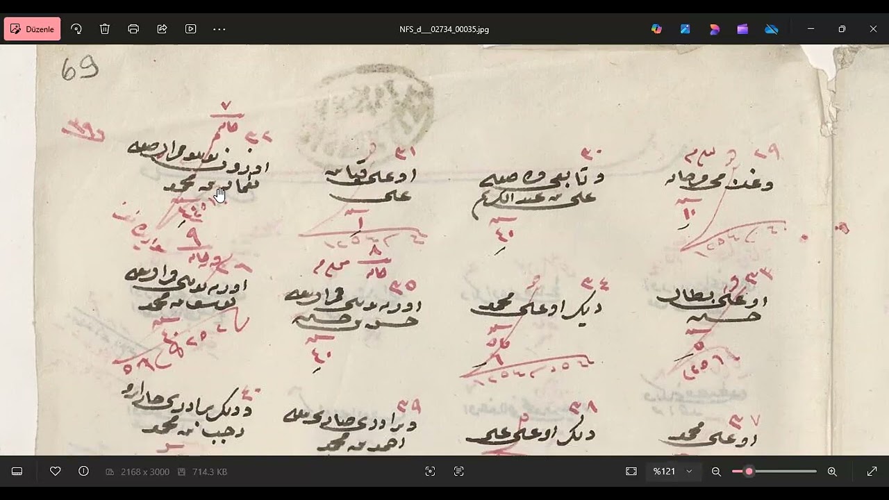 Erzurum Ebulhindi (Alaybeyi) Köyü 1835 yılı nüfus defteri