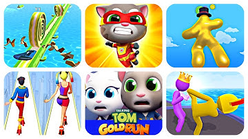 Tom Hero Dash, Giant Rush, Talking Tom Gold Run, Blob Runner 3D, High Heels, Spiral Roll Part 74