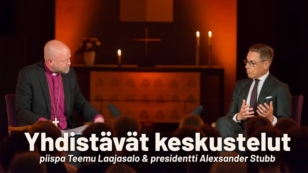 Yhdistävät keskustelut kryptassa: Piispa Teemu Laajasalo ja presidentti Alexander Stubb