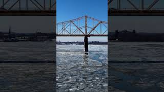 Ice on the Ohio River in Louisville Drone Video @BenChilders