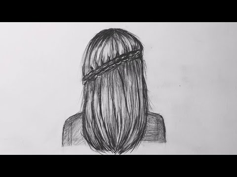 طريقة رسم شعر فتاة من الخلف بالرصاص youtube
