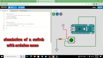 online simulation of a switch with arduino nano | how to use a switch with arduino nano in wokwi