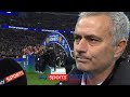Jose Mourinho after winning the League Cup with Manchester United