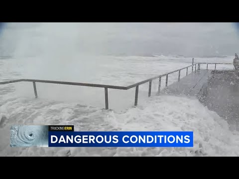Coastal flooding, monster waves hit Jersey Shore as Hurricane Erin churns offshore