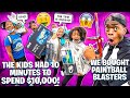 WE BOUGHT PAINTBALL BLASTERS &amp; THE KIDS HAD 10 MINUTES TO SPEND $10,000!!!