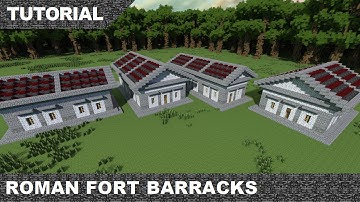 Minecraft Roman Fort Barracks Tutorial & Download